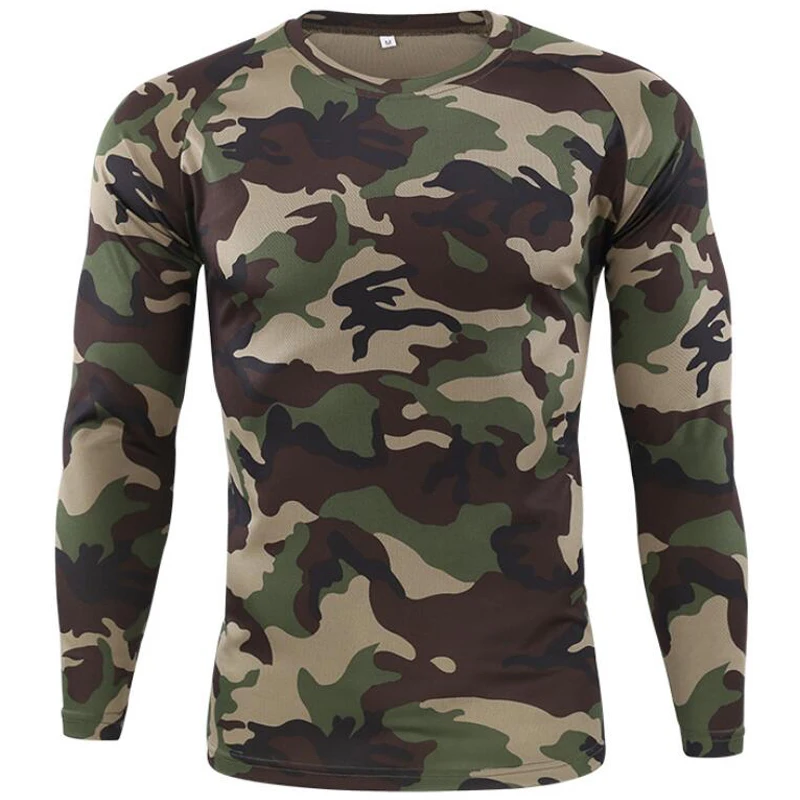 Outdoor Hunting T Shirts - Мужская камуфляжная футболка, дышащая быстросохнущая футболка