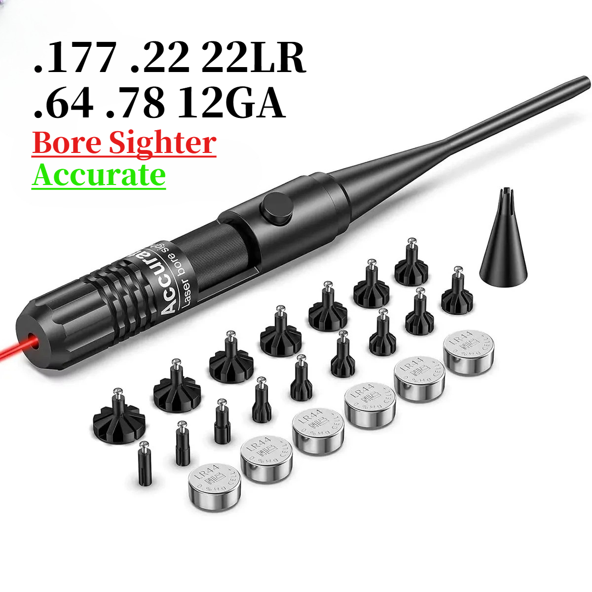 Laser Boresighter Kit - Тактический зеленый/красный лазерный прицел-коллиматор для калибров