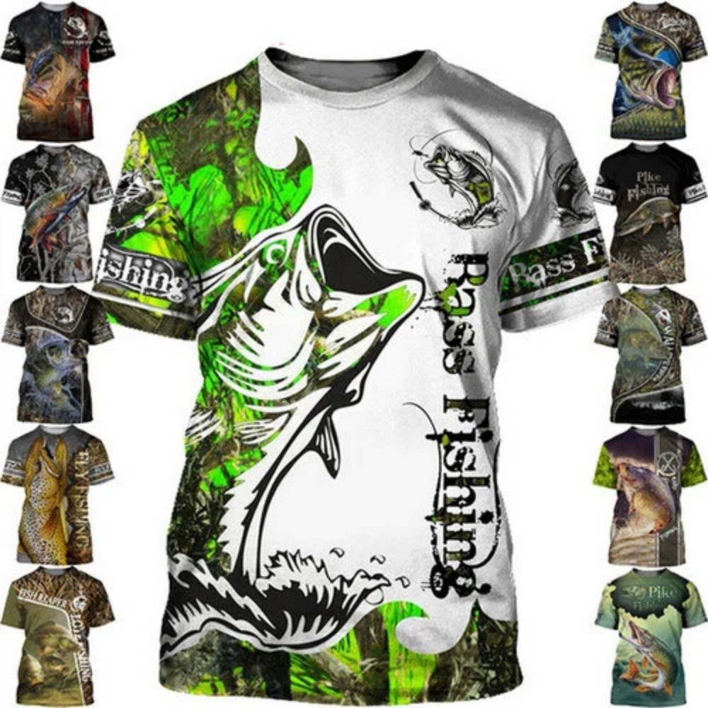 Outdoor Hunting T Shirts - Мужская футболка с принтом карпа –