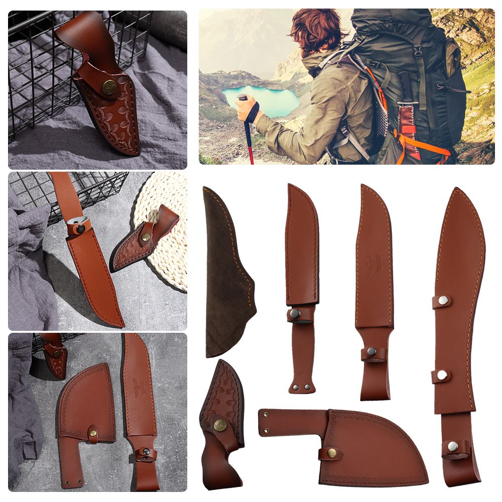Hunting Knife Outdoor - Кожаный чехол-кобура коричневого цвета для фонарика,