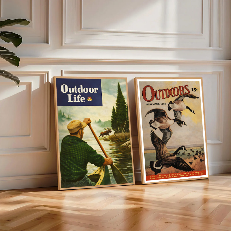 Винтажный американский постер  – обзор и цена Outdoor Hunting And Fishing Magazines
