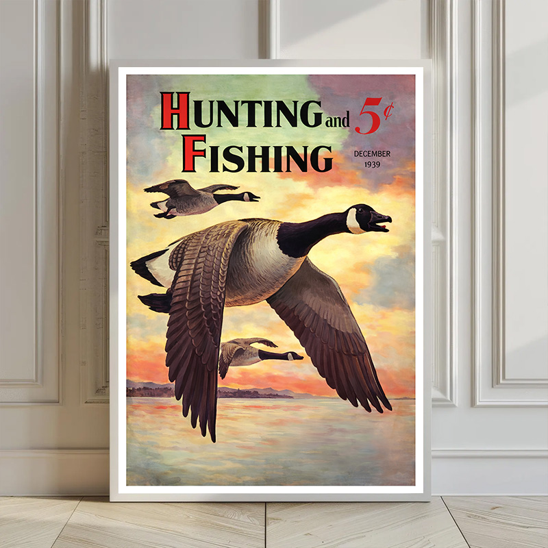 Винтажный американский постер  – обзор и цена Outdoor Hunting And Fishing Magazines